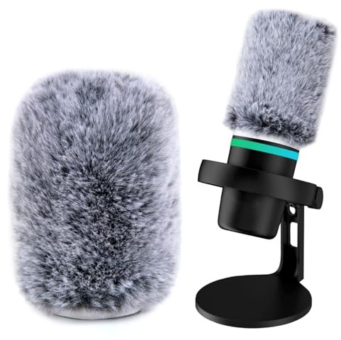 YOUSHARES för HyperX DuoCast Pop Shield Fur Windscreen - Professionellt mikrofonskydd Mikrofonvindskydd Kompatibel med HyperX DuoCast RGB-mikrofon