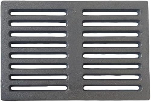 LUNA WAY CAST IRON - Grille en Fonte pour Cheminée | Résistant à la Chaleur | Compatible Poêle à Bois | Design pour Décendrage | Grille Fonte Insert, Gris, 31,3 x 19,5 cm, Fonte