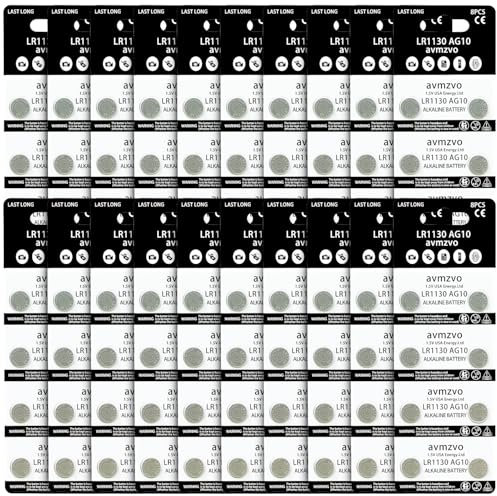 LR1130 Batterien Knopfzellen AG10 LR 1130 Batterie 1.5V (160 Stück) LR54 1131 189 Alkaline Knopfzelle Ohne Quecksilber【3 Jahre Garantie】