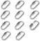 10Pcs Small Carabiner Clips Stainless Steel Screw Quick Link Link Key Ring Clips Carabiner Chain Connectors Heavy Duty Oval D Shape Locking Clips for Outdoors/Indoors Camping & Hiking Accessories ﻿