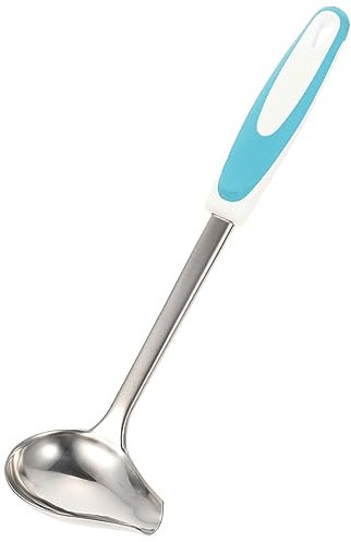 TOPPERFUN Cucchiaio Da Salsa Acciaio Inossidabile Con Beccuccio Versatore Accessorio Antiscivolo Per Condimenti e Salse Piccolo