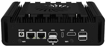 UDPTCP Micro Firewall Appliance,Industrial Mini PC I3-1215U, DDR5, 4K 2HD+DP Triple Dispaly Output, 2 LAN,USB3.0, COM,WiFi,Type-C, Firewall Router PC AES-NI, 8GB RAM 128GB SSD(M.2 Nvme)