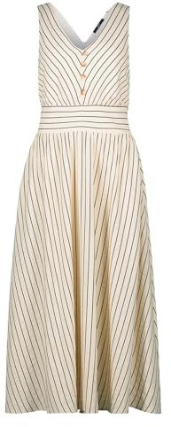 zero Damen Midikleid mit Streifen 40, CreamBlack