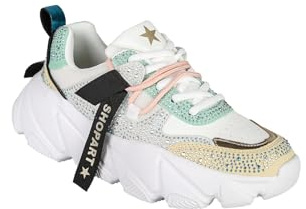 Chunky Amy Sneakers Donna con Strass e Suola Alta - Taglia 37