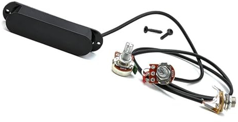 Gitarrledningar 1 st. förkopplad single coil pickup harness för elgitarr inklusive volymkontroll svart