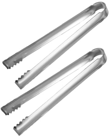 Ipetboom 2 piezas Pinzas Barbacoa Acero Inoxidable Antideslizantes Resistentes para Asar Servir Carne Pan y Ensaladas Cocina Camping y Bbq Familiar