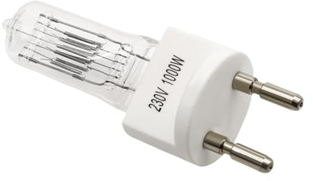230V1000W Film and Television Light Bulb, Aviation Ship Halogen Lamp, Quartz Stage Spotlight(GX9.5)