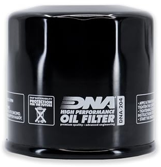 DNA Filtro de Aceite para Motocicleta compatible con determinados Modelos Honda, Kawasaki, MV Agusta, Triumph & Yamaha, Filtro de Alto Rendimiento para Aceites Sintéticos y Convencionales PN: DNA-204