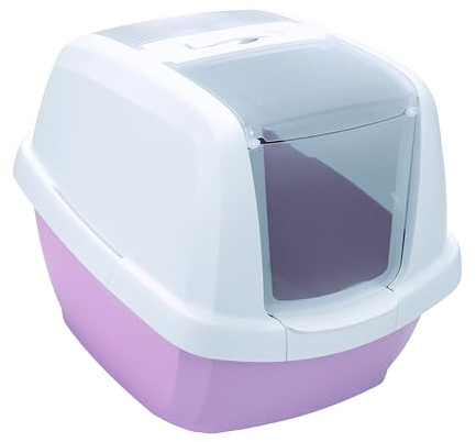 Imac Katzentoilette Maddy 62 x 49,5 x 47,5 H ideal für große Katzen (Rosa)