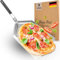 HONH - Pizzaschieber Edelstahl - Extra große Schaufel (33 x 38 cm) - Premium Pizzaschaufel mit extrem stabiler Form und praktisch faltbarem Griff - Pizzaheber für Pizzastein