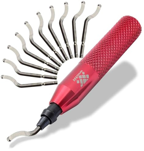 Kit d'outils d'ébavurage avec 11 lames HRC67 - BS1018 | Ébavurer les tuyaux de plomberie, les plastiques imprimés en 3D, l'art de la résine et le travail du métal