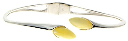 SilverAmber Jewellery UK – 925 sterlingsilver med baltisk bärnsten armband GL541., 16 cm, Sten, - Amber