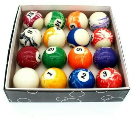 Pegasi Billardkugeln Set Marmor - 16 Stück - 57,2mm-Billardkugel - Regulierung Billardbälle - Billardbälle Komplettset - Set Billard Tischkugeln - Poolkugeln - Snookerkugeln - Billardballs