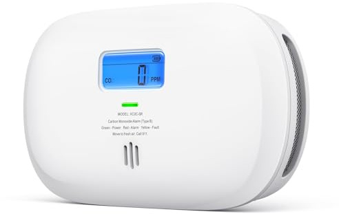 X-Sense Carbon Monoxide Detector, Replaceable Battery Powered CO Alarm with Digital Display, Portable Carbon Monoxide Detector for Travel, XC0C-SR, 1-Pack
