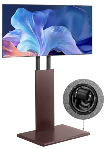 VEVOR Desktop TV-Ständer Fernsehständer für 812,8-1778 mm TVs bis zu 45 kg, ±15° Links-Rechts-Drehung & höhenverstellbare TV-Halterung für Ecke Schlafzimmer Wohnzimmer (max. 600 x 400 mm)