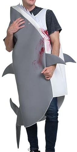 Rolig Hajkostym Rolig Halloween Kostym För Cosplay | Realistisk Justerbar Utklädnad Till Fest Och Skolaktiviteter