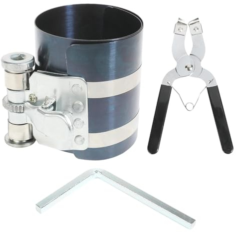 Kit de compresor de segmento de pistón - Banda de sujeción de pistón, Kit de herramientas para compresor de segmento de pistón | instalación de pistón de trinquete ajustable, Kit de desmontaje de