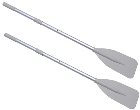 Outanaya Pagaie De Kayak Détachable en Alliage D'aluminium Gris 1,32 Mètre, Rame De Bateau Légère Anti-dérapante, Pagaie De Canoë Portable pour Kayak, Canoë Et Bateau