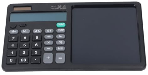 HUSHUI Miniräknare LCD-surfplatta Multifunktionell Bärbar Skrivplatta för Kontor och Hem med Anteckningsblock 9,96 X 6,26 Tum (Svart)