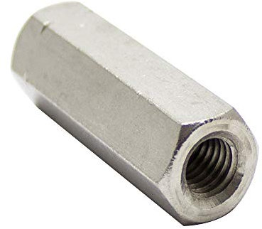 D´s Items | Sechskantmuffen - M10x40 - Edelstahl A2 - [10 Stück] - | Gewindemuffen in Sechskant-Ausführung V2A | Verbindungsmuttern | Langmuttern | Distanzmuttern