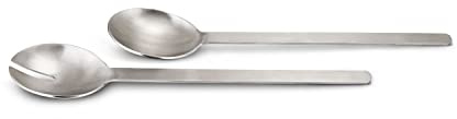 ROMINOX Geschenkartikel Salatbesteck // Circum – 2-teilig, Moderne Formgebung, Abgerundeter, stilvoller seidenmatt-gebürsteter Edelstahl; Maße: ca. 27.2 x 6.4 x 2.2 cm