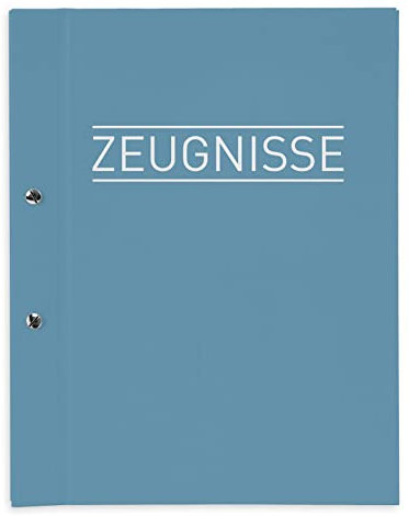 itenga Zeugnismappe mit Buchschrauben blau nordic blue erweiterbar für Kinder Jugendliche Erwachsene Mädchen Jungen Schüler