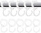 Jicyor Pack of 20 S Hooks for Hanging - Small White Anti-Drop Hangers With Eyelet for Clothes Rail and Wardrobe