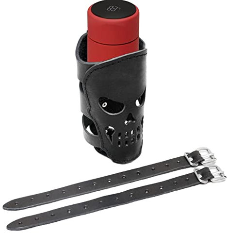 Sysdisen Fahrrad-Getränkehalter - Fahrrad-Flaschenhalter aus PU-Leder für Motorräder | -Wasserflaschenhalter in Schädelform, einfache Installation, Getränkehalter für Fahrrad, Boot, Roller