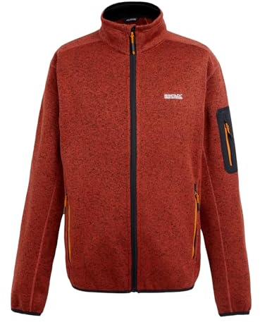Regatta Herren Jacke Outdoorjacke Fleecejacke Newhill, Farbe:Rot, Artikel:-K1W red Ochre, Größe:M