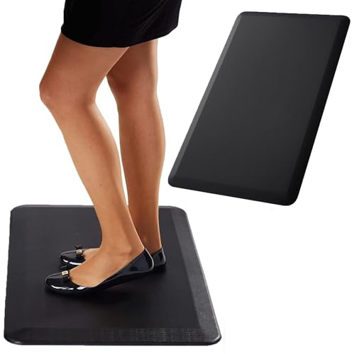 WODSTA Anti-Müdigkeitsmatte, 20 mm dick, Anti-Ermüdungs-Stehmatte, rutschfest, leicht zu reinigen, hilft Beinermüdung und Rückenschmerzen für Küche, Büro, Waschküche usw. (440 x 720 x 20 mm)