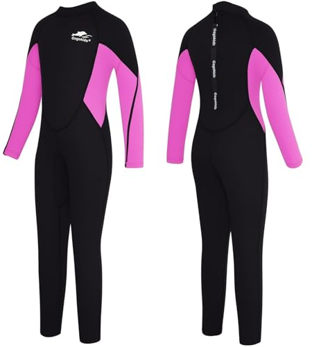 Gogokids Wetsuit Kids, Children 2.5mm Neoprene Thermal Swimsuit with UV 50+ Protection, Full Length One Piece for Ages 2-10 Boys & Girls Swimming, Surfing, Diving, Snorkeling