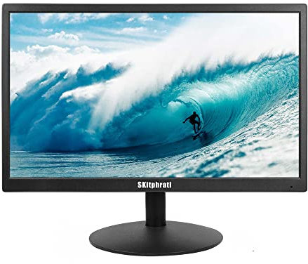 SKitphrati 20 Zoll Business Computer Monitor 1600x900 PC Monitor mit HDMI und VGA, 75 Hz, 250 nits, 16:9, Neigbar, VESA 75x75, PC Bildschirm, Schwarz