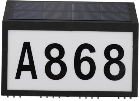 Angoily Luce Led Per Targa Con Numero Civico Lampada Da Parete A Energia Solare Accensione Notturna Automatica Pratica Per Patio E Cortile