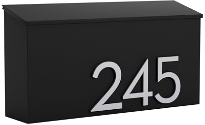 post & porch The OG Mailbox | Wall Mounted Mailbox | Black/Brown/White/Grey, 1 Size, Weatherproof Mail Box for Outside | Customizable (Black)