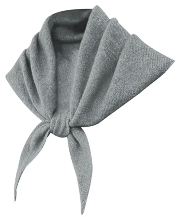Triangle Scarf for Women Knitted Wool Headscarf Cashmere Feel Y2K Downtown Girl Aesthetic Streetwear Accessories Gray