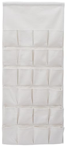 Tyg adventskalender med 24 fickor 80 x 43 cm omönstrad återanvändbar hängande gör-det-själv adventskalender 2024 för hem, skola, kontor, jul nedräkning dekoration