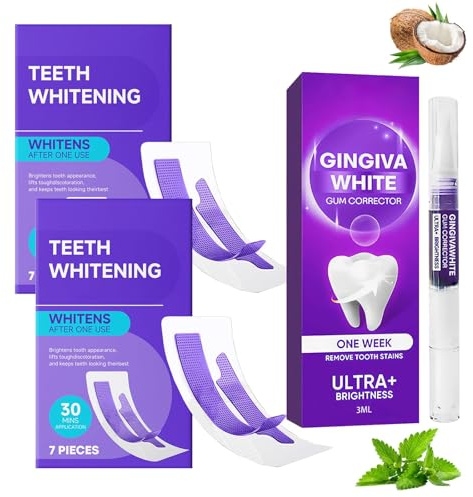 28 Piezas Tiras Blanqueadoras Dientes Morado (Para 14 Aplicaciones), Purple Whitening Strips, 1 Pieza Gel Blanqueador De Dientes, Blanqueamiento Rápido, Elimina La Decoloración