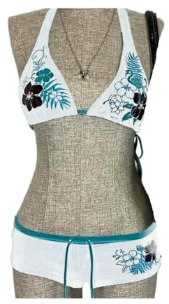 WANGSHUO bikini Lacerat bakslut 2-delar Mode Casual Set Dam Delad baddräkt Strand Sommar Badkläder Bikiniset-beige-s