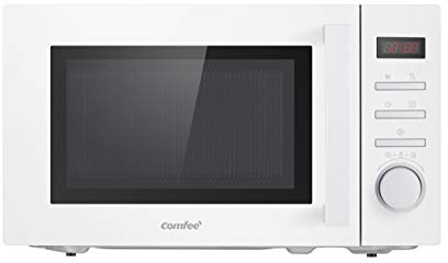 Comfee CMSN 20di wh Mikrowelle/Solo-Mikrowelle mit Express-Funktion/ 8 voreingestellte Menüs/Timer/Innenbeleuchtung/LED-Digitalanzeige/20L / 700W /Weiß