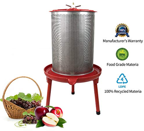 Hydropress Press Fruit and Wine Press for Cider Press Wine Making Apple Press Pear Press Honeycomb Press (40L)