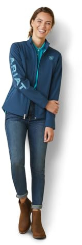 ARIAT Women's New Team Softshell Jacket, Deep Petroleum, Size Medium