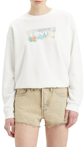 Levi's Sweat-Shirt Everyday Crew pour Femme, Dock by The Beach BW, XL