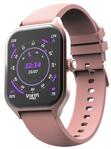 Vieta Pro Reloj Inteligente Hombre Mujer, Pantalla de 1,75'' Smartwatch con Llamadas Bluetooth, Batería 7 días, Monitor de Sueño, Smart Watch para iOS y Android | Go 3 Rosa