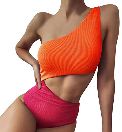 Pole Dance Abbigliamento Tezenis Costumi Donna Set di Costumi da Bagno Tankinis per Bikini Tinta Unita da Donna Color Costume Bagno Antica Sartoria Positano Copri Costume Mare (Orange M)