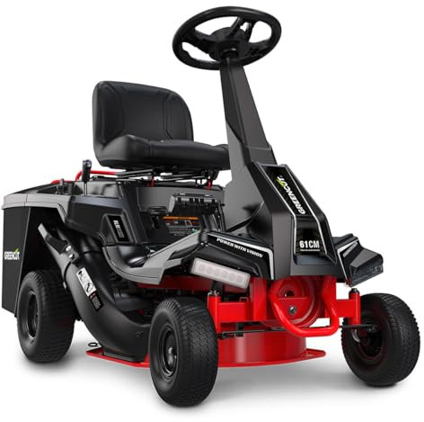 Greencut RLM610XE – Tractor cortacésped Gasolina 4T de 224 CC y 5,9 CV, Arranque eléctrico, Corte rotativo 610mm, Regulable 5 Posiciones, tracción Trasera, para Jardines de hasta 5.000 m²