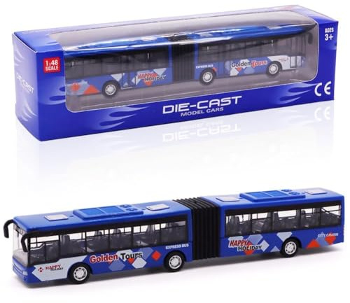 FCXVXCL Bus Car Toys with Box, Bus Toy Model Inertia Toy Cars Pull Back Vehicle Toys City Car Toy for Kids Birthday Gift Party Favors 22 * 4 * 3.2cm