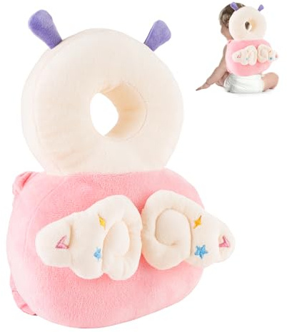 Newvenper Toddler Head Protector Padded Backpack Elasticated Carrier Wear (Fairy, Pink)