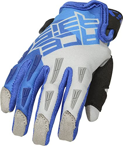 Acerbis CE MX X-K Motorradhandschuhe für Kinder (Blau/Grau, L)