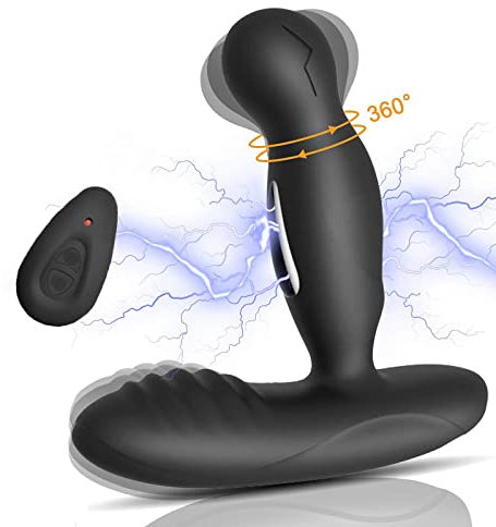 ZWFUN Anal-Vibrator mit 16 & 3 Rotations-Vibrationsmodi, Puls-Prostata-Stimulation, G-Punkt-Vibrator Fingerwackelnder Prostata Stimulator Vibratoren Analvibrator für Männer, Frauen & Paare