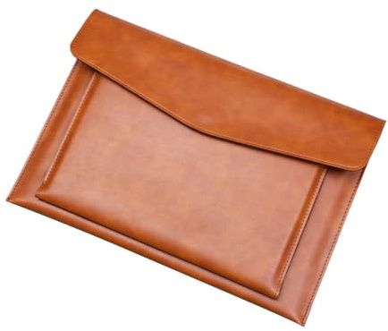 Carpeta de archivos de papel, soporte de documentos de doble capa, carpeta de sobres A4 de piel sintética, funda de carpeta de sobres de cuero, organizador de documentos impermeable, soporte